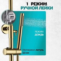 Душевая система  Grocenberg GB7099 (золото глянец) - Превью изображения №7 — Интернет-магазин samo.by