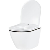 Унитаз подвесной Roxen Antares Black в комплекте с инсталляцией StounFix Dual Fresh 6 в 1 868551 (кнопка: белый глянцевая) - Превью изображения №8 — Интернет-магазин samo.by