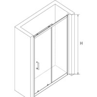 Душевая дверь RGW PA-14 B 41081412-14 120 (черный/прозрачное стекло) - Превью изображения №2 — Интернет-магазин samo.by