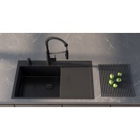Кухонная мойка Omoikiri Akisame 86-GB-R Side (графит) - Превью изображения №4 — Интернет-магазин samo.by
