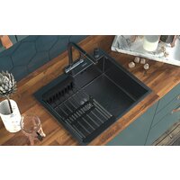 Кухонная мойка ARFEKA Eco AR 600*500 Black PVD Nano - Превью изображения №7 — Интернет-магазин samo.by