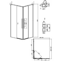 Душевой уголок Grossman Galaxy 110x90x195 300.K33.01.1190.10.00 (хром/прозрачное стекло) - Превью изображения №11 — Интернет-магазин samo.by
