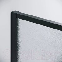 Душевая стенка Grossman Galaxy 100х195 200.K33.01.100.21.02 (черный матовый/стекло шиншилла) - Превью изображения №2 — Интернет-магазин samo.by