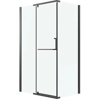 Grossman Pragma 110x90x195 120.K33.03.1190.21.00 (черный матовый/стекло прозрачное)