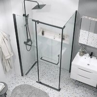 Душевой уголок Grossman Pragma 110x90x195 120.K33.03.1190.21.00 (черный матовый/стекло прозрачное) - Превью изображения №10 — Интернет-магазин samo.by