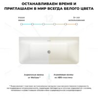 Ванна Wellsee Clermont 150x73 28260101R (пристенная ванна белый глянец, экран, ножки, сифон-автомат хром) - Превью изображения №7 — Интернет-магазин samo.by