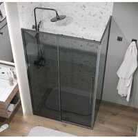 Душевая стенка Grossman Galaxy 90x195 200.K33.01.90.42.10 (графит сатин/стекло тонированное) - Превью изображения №8 — Интернет-магазин samo.by