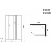 Душевая кабина Niagara NG-3312-14RBK 120x80x200 - Превью изображения №4 — Интернет-магазин samo.by