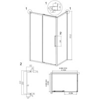 Душевой уголок Grossman Cosmo 100x90x195 120.K33.02.1090.10.00 (хром/прозрачное стекло) - Превью изображения №10 — Интернет-магазин samo.by