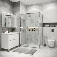 Душевой уголок Grossman Cosmo 100x90x195 120.K33.02.1090.10.00 (хром/прозрачное стекло) - Превью изображения №6 — Интернет-магазин samo.by