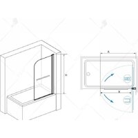 Стеклянная шторка для ванны RGW SC-114B 411111408-14 - Превью изображения №4 — Интернет-магазин samo.by