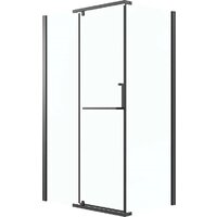 Grossman Pragma 100x80x195 120.K33.03.1080.21.00 (черный матовый/стекло прозрачное)
