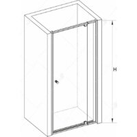 Душевая дверь RGW PA-02-B 41080200-14 100 (черный/прозрачное стекло) - Превью изображения №3 — Интернет-магазин samo.by
