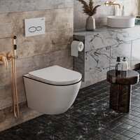 Унитаз подвесной Roxen Antares Black в комплекте с инсталляцией StounFix Dual Fresh 6 в 1 964755 (кнопка: черный матовый) - Превью изображения №15 — Интернет-магазин samo.by