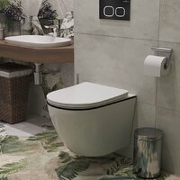 Унитаз подвесной Roxen Antares Black в комплекте с инсталляцией StounFix Dual Fresh 6 в 1 964755 (кнопка: черный матовый) - Превью изображения №14 — Интернет-магазин samo.by