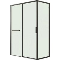Grossman Style 110x90x195 120.K33.05.1190.21.00 (черный матовый/прозрачное стекло)