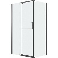 Grossman Pragma 110x90x195 120.K33.03.1190.21.02 (черный матовый/стекло шиншилла)