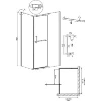 Душевой уголок Grossman Pragma 110x90x195 120.K33.03.1190.21.02 (черный матовый/стекло шиншилла) - Превью изображения №11 — Интернет-магазин samo.by