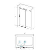 Душевая дверь RGW TO-14B 02071412-14 120 (черный/прозрачное стекло) - Превью изображения №2 — Интернет-магазин samo.by