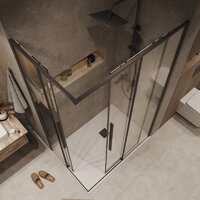 Душевой уголок Grossman Galaxy 110x90x195 300.K33.01.1190.21.00 (черный матовый/прозрачное стекло) - Превью изображения №10 — Интернет-магазин samo.by