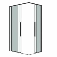 Душевой уголок Grossman Galaxy 110x90x195 300.K33.01.1190.21.00 (черный матовый/прозрачное стекло) - Превью изображения №2 — Интернет-магазин samo.by