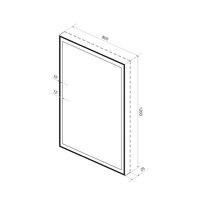  Wellsee Зеркало с фронтальной LED-подсветкой 7 Rays' Spectrum 172201400, 80 х 120 см (с сенсором и регулировкой яркости освещения) - Превью изображения №9 — Интернет-магазин samo.by