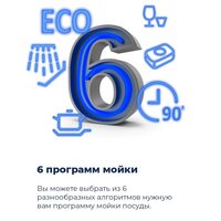 Отдельностоящая посудомоечная машина MAUNFELD MWF08B - Превью изображения №25 — Интернет-магазин samo.by