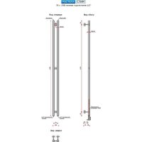 Полотенцесушитель Ростела Слим 70x1500/2 (1/2