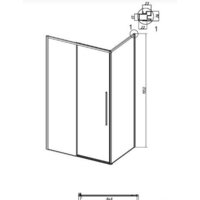 Душевая стенка Grossman Galaxy 90x195 200.K33.01.90.21.10 (черный матовый/стекло тонированное) - Превью изображения №8 — Интернет-магазин samo.by
