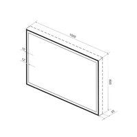  Wellsee Зеркало с фронтальной LED-подсветкой 7 Rays' Spectrum 172201390, 100 х 80 см (с сенсором и регулировкой яркости освещения) - Превью изображения №9 — Интернет-магазин samo.by