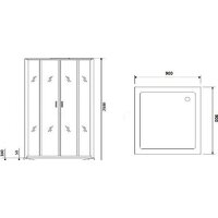 Душевая кабина Niagara NG-6001-01GQ 90x90x210 (прозрачное стекло) - Превью изображения №3 — Интернет-магазин samo.by