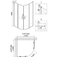 Душевой уголок Niagara NG-6806-08 90x90x190 - Превью изображения №3 — Интернет-магазин samo.by