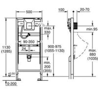 Инсталляция для писсуара Grohe Rapid SL [38786001] - Превью изображения №2 — Интернет-магазин samo.by