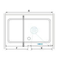 Душевая дверь RGW TO-18B 41071812-14 120 (черный/прозрачное стекло) - Превью изображения №2 — Интернет-магазин samo.by