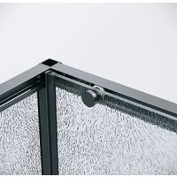 Душевая стенка Grossman Galaxy 90x195 200.K33.01.90.21.02 (черный матовый/шиншилла стекло) - Превью изображения №3 — Интернет-магазин samo.by