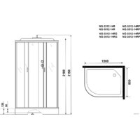 Душевая кабина Niagara NG-3512-14RP 120x80 - Превью изображения №3 — Интернет-магазин samo.by