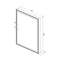  Wellsee Зеркало с фронтальной LED-подсветкой 7 Rays' Spectrum 172201380, 80 х 100 см (с сенсором и регулировкой яркости освещения) - Превью изображения №9 — Интернет-магазин samo.by