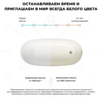 Ванна Wellsee Paradise Story 170x76,5 236601004 (отдельностоящая ванна белый глянец, экран, ножки, сифон-автомат золото) - Превью изображения №6 — Интернет-магазин samo.by