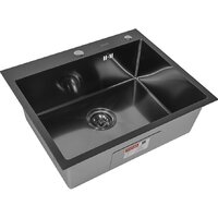 Кухонная мойка ARFEKA ECO AR мойка 600*500, коландер F, дозатор BLACK DECOR MILLET - Превью изображения №4 — Интернет-магазин samo.by
