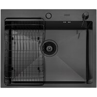 Кухонная мойка ARFEKA ECO AR мойка 600*500, коландер F, дозатор BLACK DECOR MILLET - Превью изображения №2 — Интернет-магазин samo.by