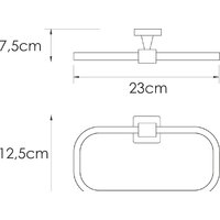 Держатель для полотенца Wasserkraft Rhin K-8760 - Превью изображения №2 — Интернет-магазин samo.by