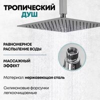 Душевая система  Grocenberg GB5089BG-4 (графит) - Превью изображения №10 — Интернет-магазин samo.by