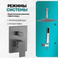 Душевая система  Grocenberg GB5089BG-4 (графит) - Превью изображения №9 — Интернет-магазин samo.by