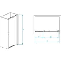 Душевая дверь RGW PA-008-B 350800812-14 110 (черный/прозрачное стекло) - Превью изображения №2 — Интернет-магазин samo.by