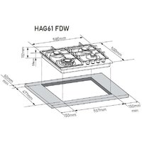 Варочная панель ZorG HAG61 FDW black silver - Превью изображения №8 — Интернет-магазин samo.by