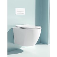 Унитаз подвесной Roxen Antares 530185-01 в комплекте с инсталляцией StounFix Dual Fresh 6 в 1 966626 (кнопка: бежевый) - Превью изображения №8 — Интернет-магазин samo.by