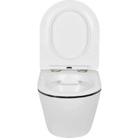 Унитаз подвесной Roxen Antares Black в комплекте с инсталляцией StounFix Dual Fresh 6 в 1 964681 (кнопка: черный матовый) - Превью изображения №11 — Интернет-магазин samo.by