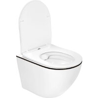 Унитаз подвесной Roxen Antares Black в комплекте с инсталляцией StounFix Dual Fresh 6 в 1 964681 (кнопка: черный матовый) - Превью изображения №7 — Интернет-магазин samo.by
