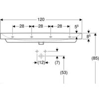 Умывальник Geberit Smyle Square 500.253.01.1 - Превью изображения №3 — Интернет-магазин samo.by