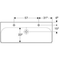 Умывальник Geberit Smyle Square 500.253.01.1 - Превью изображения №2 — Интернет-магазин samo.by